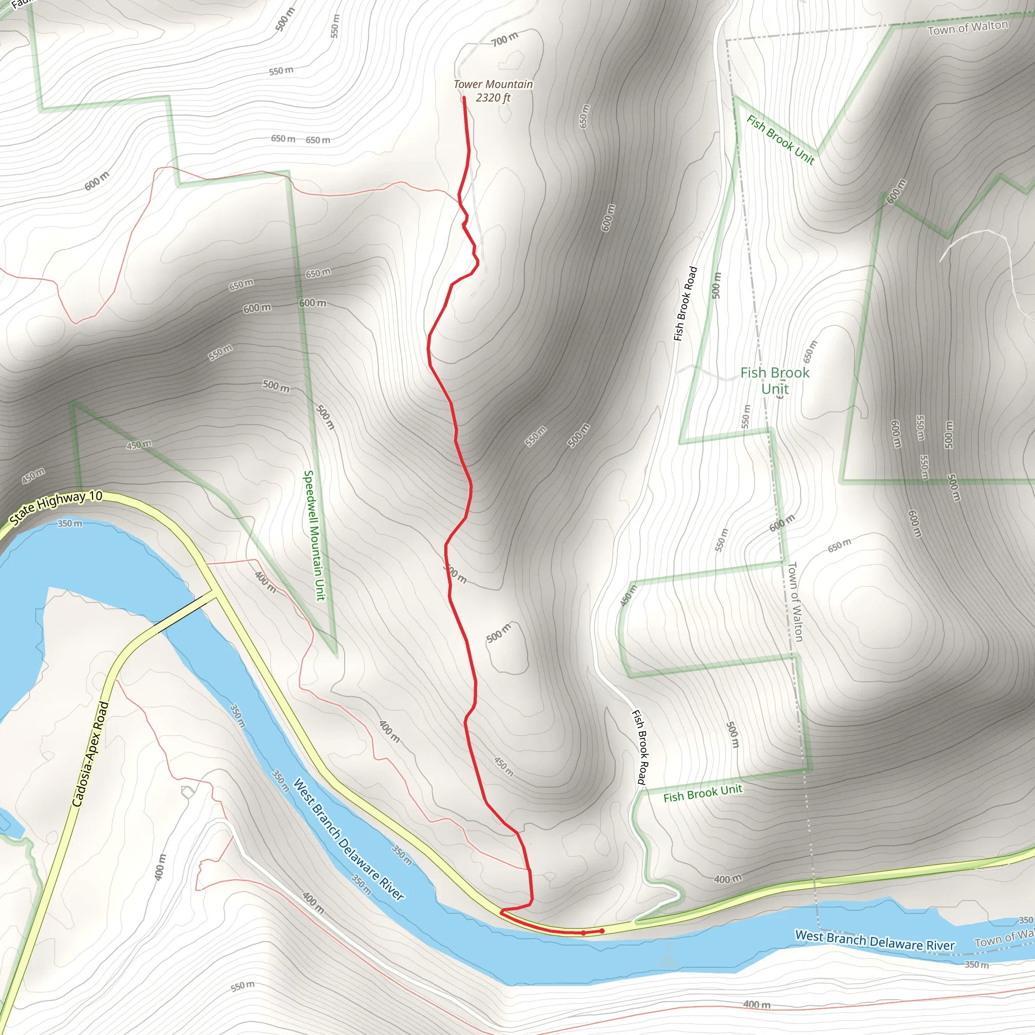Fish Brook Unit - Tower Mountain Train mobile static map