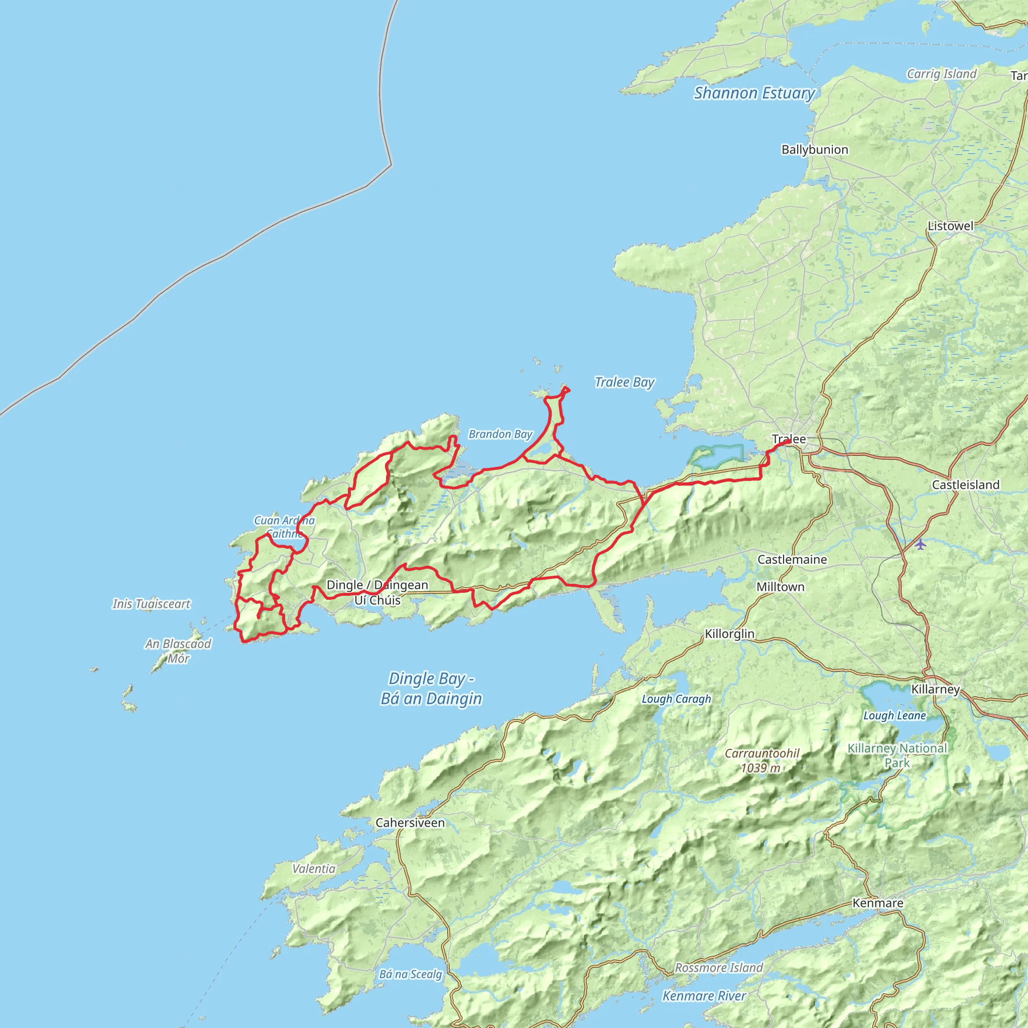 Dingle Way mobile static map
