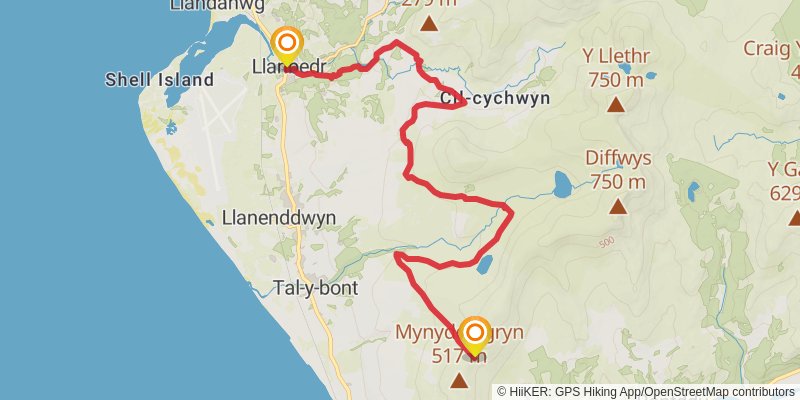 Mawddach - Ardudwy Trail stage 4 Map