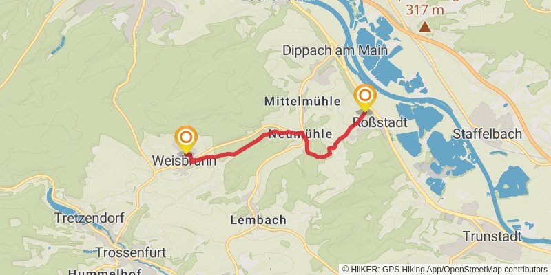 Steigerwald Panoramaweg alt 7 Map