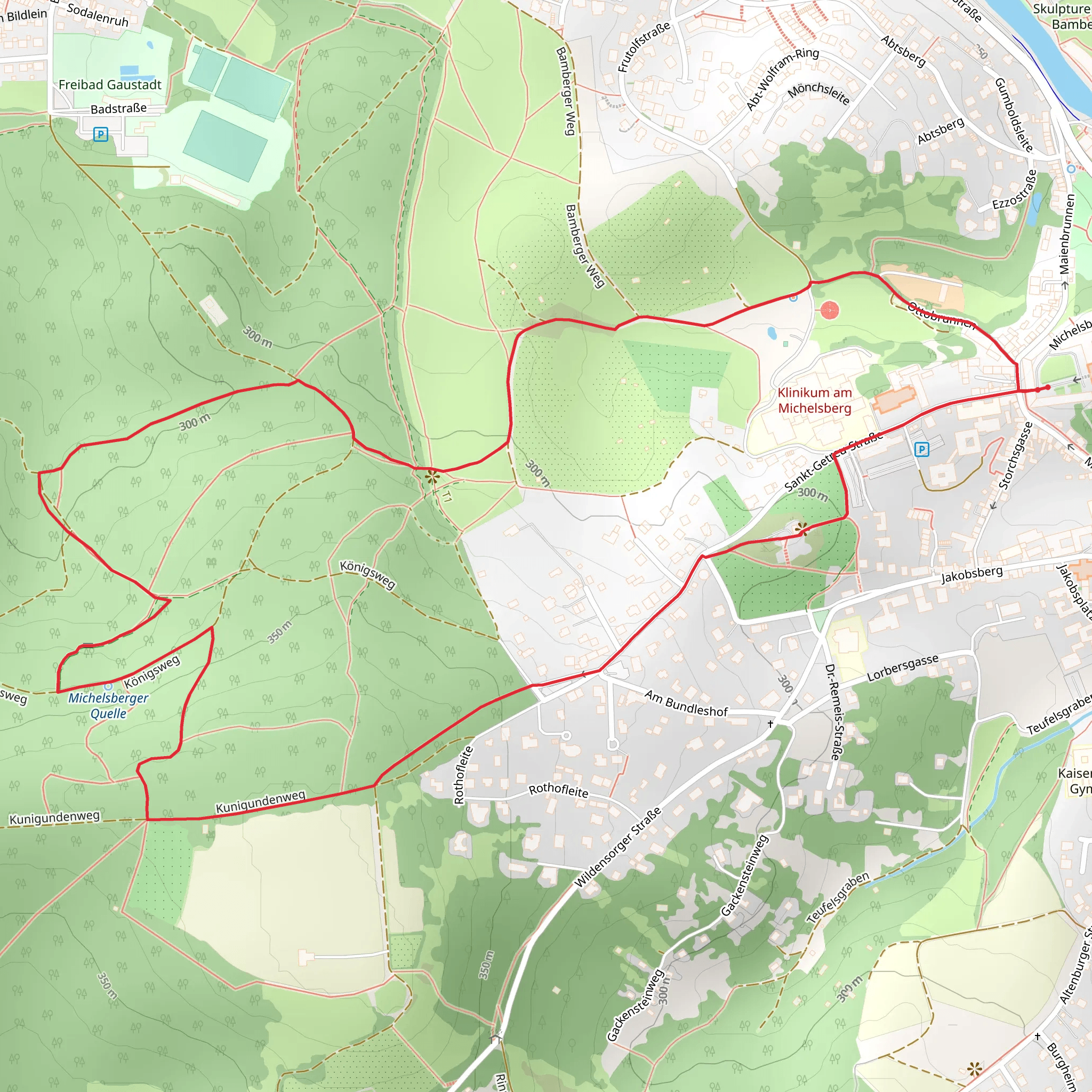 Schoepfungweg Loop mobile static map