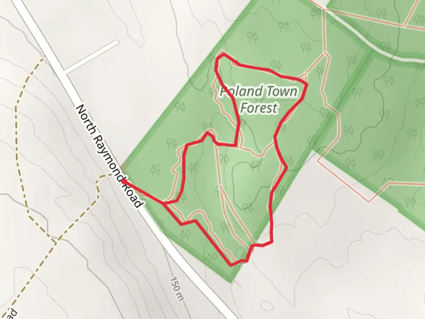 An image depicting the trail Bragdon Hill Forest Trails Loop and its surrounding area.