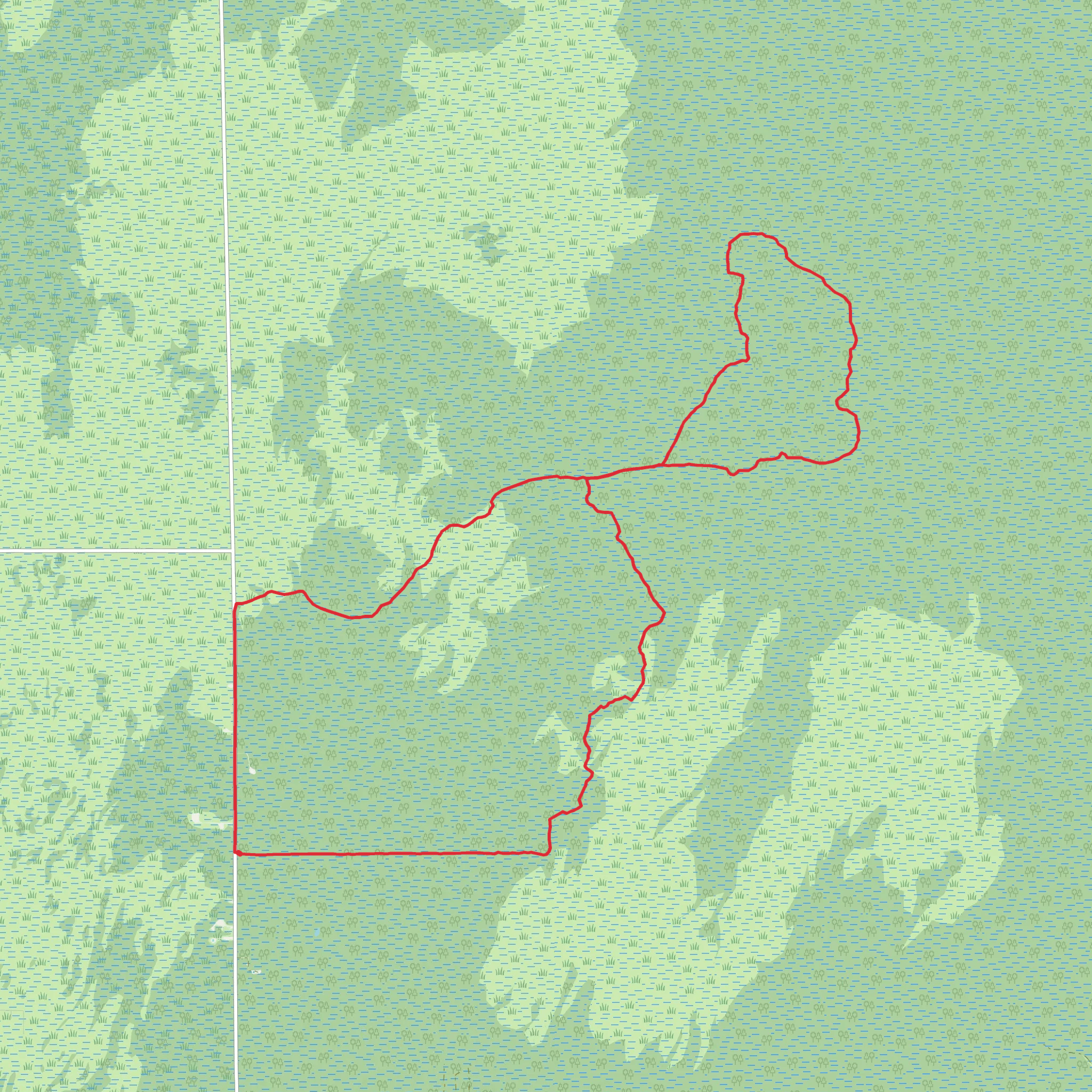 Burns Lake North Trail, Concho Billie Trail and Land H Loop Trail mobile static map