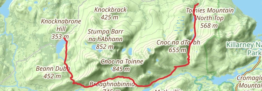 Kerry Way 8-Day Moderate Tour (Hillwalk Tours) stage 3 Map