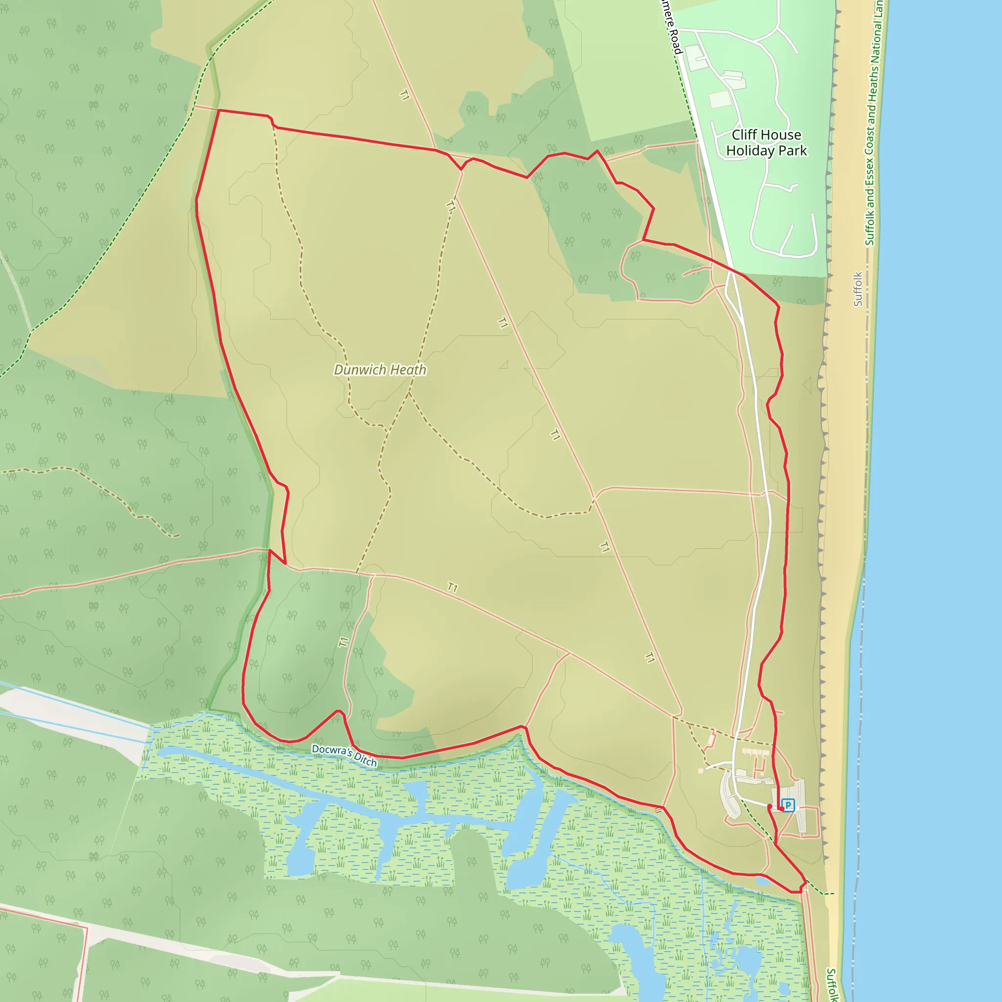 Dunwich Heath and Beach - Gorse Walk - Suffolk mobile static map