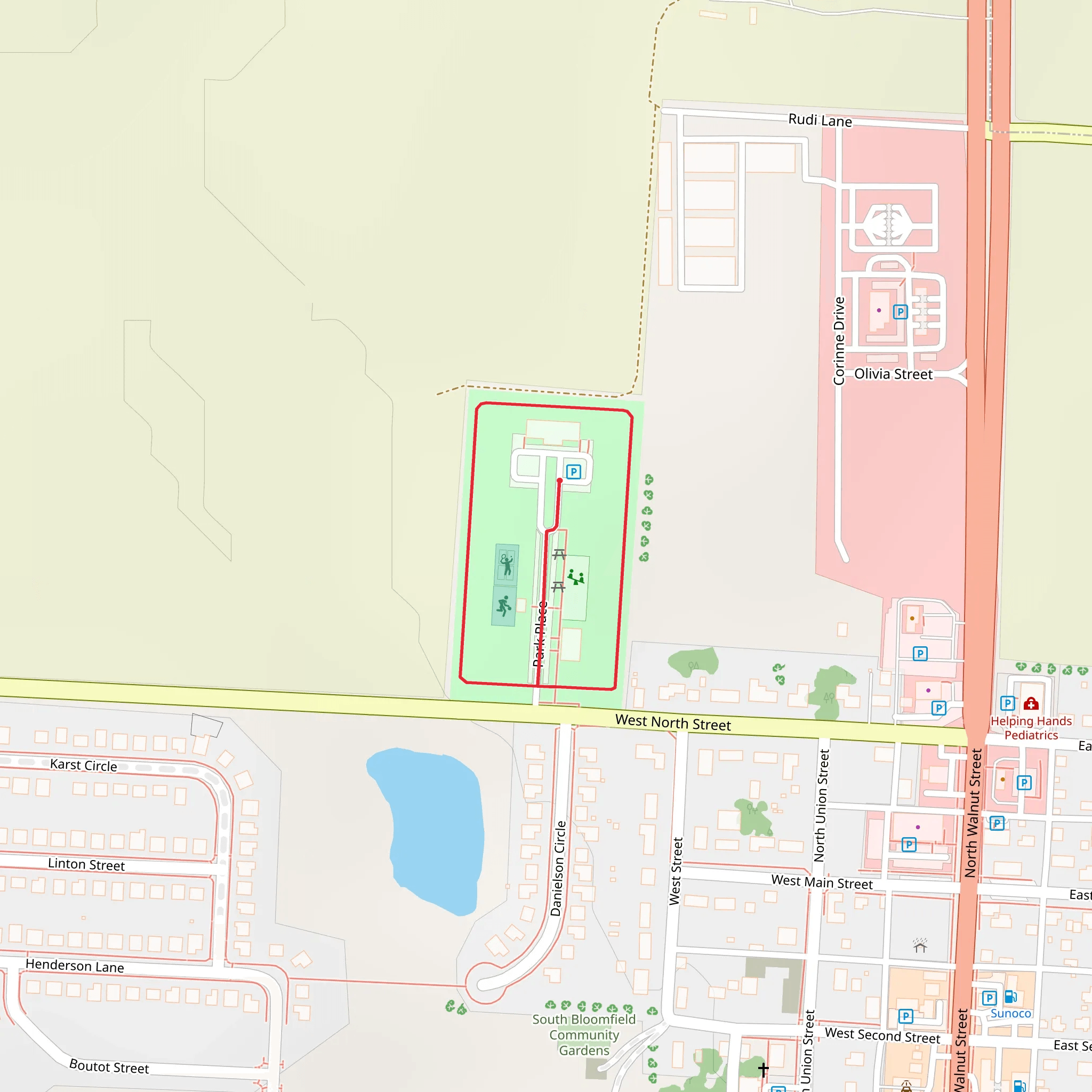 Marvin Webster Memorial Park Loop mobile static map