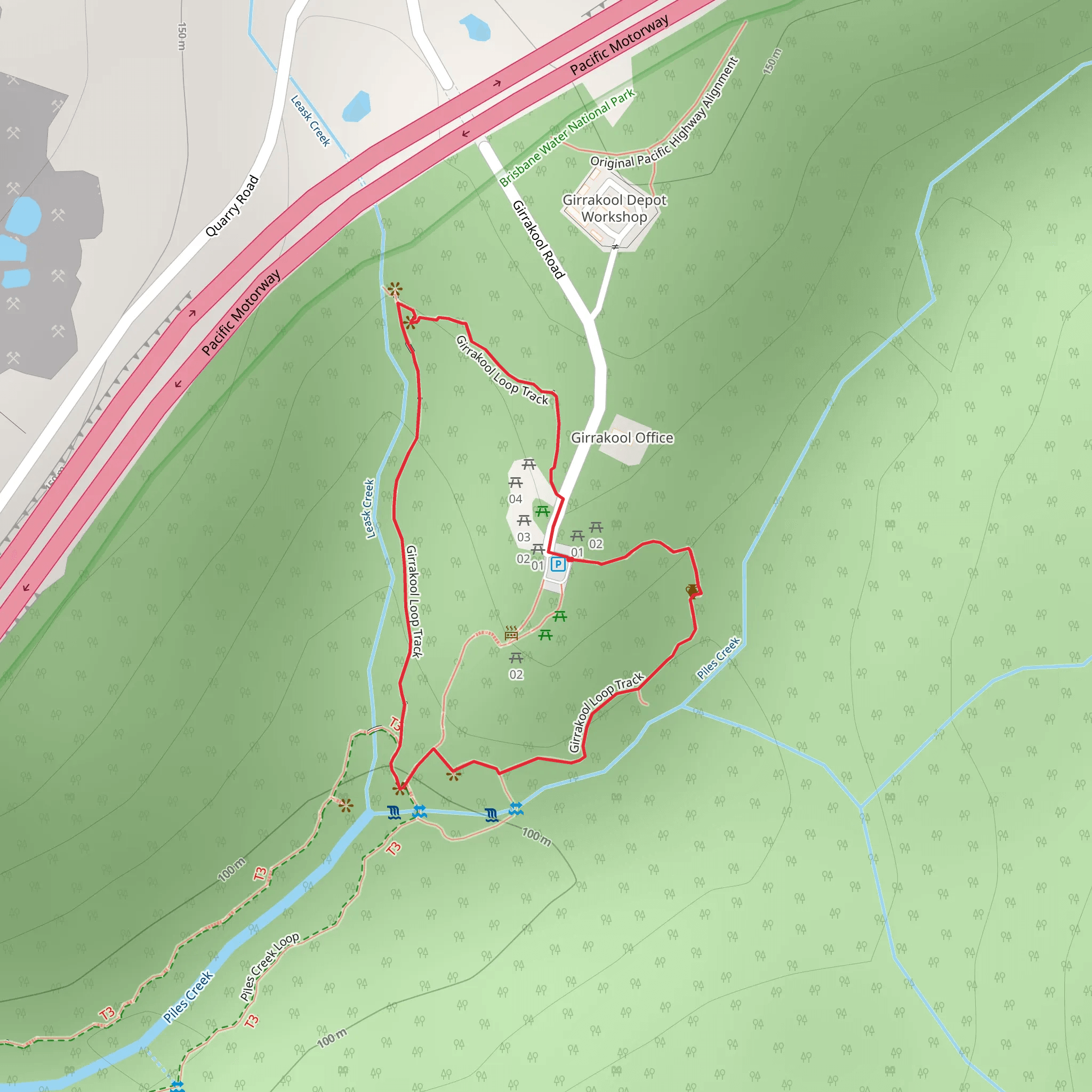 Girrakool Loop Track mobile static map