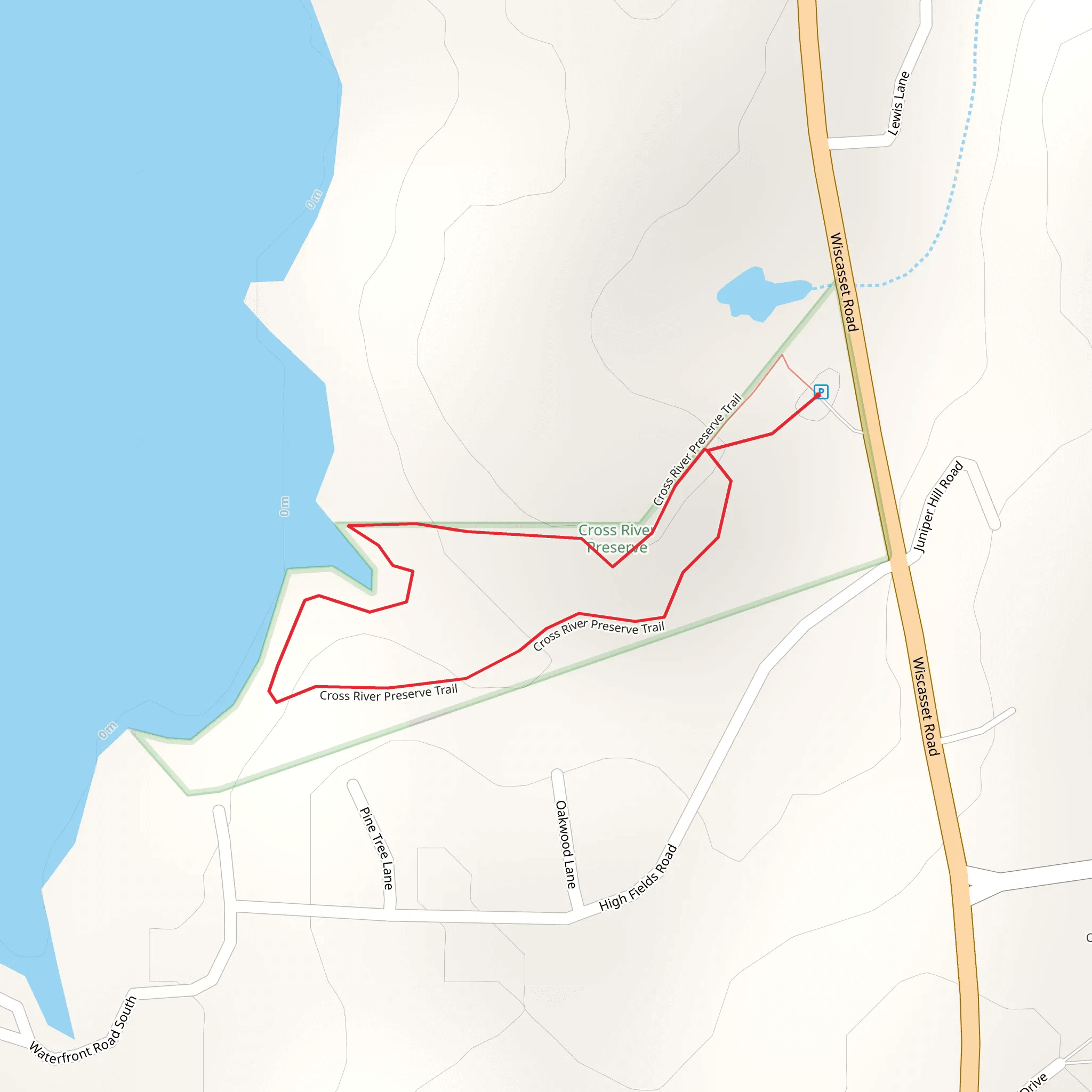 Cross River Preserve Trail Loop mobile static map
