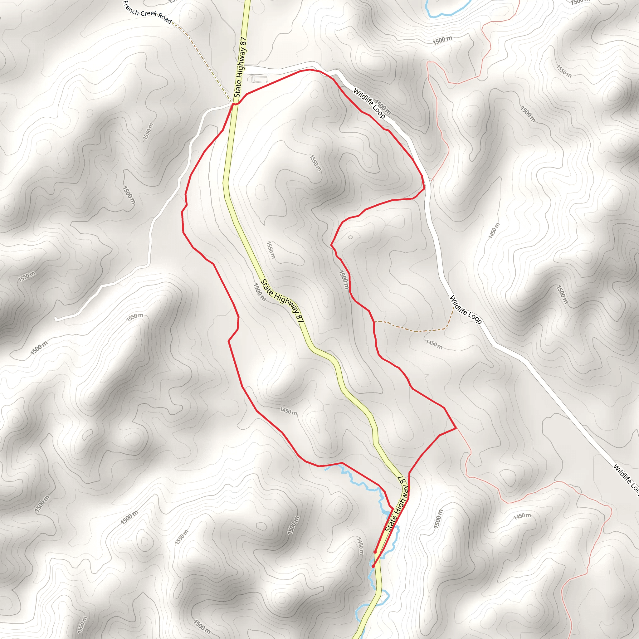 Centennial Trail and Parker Canyon Loop mobile static map
