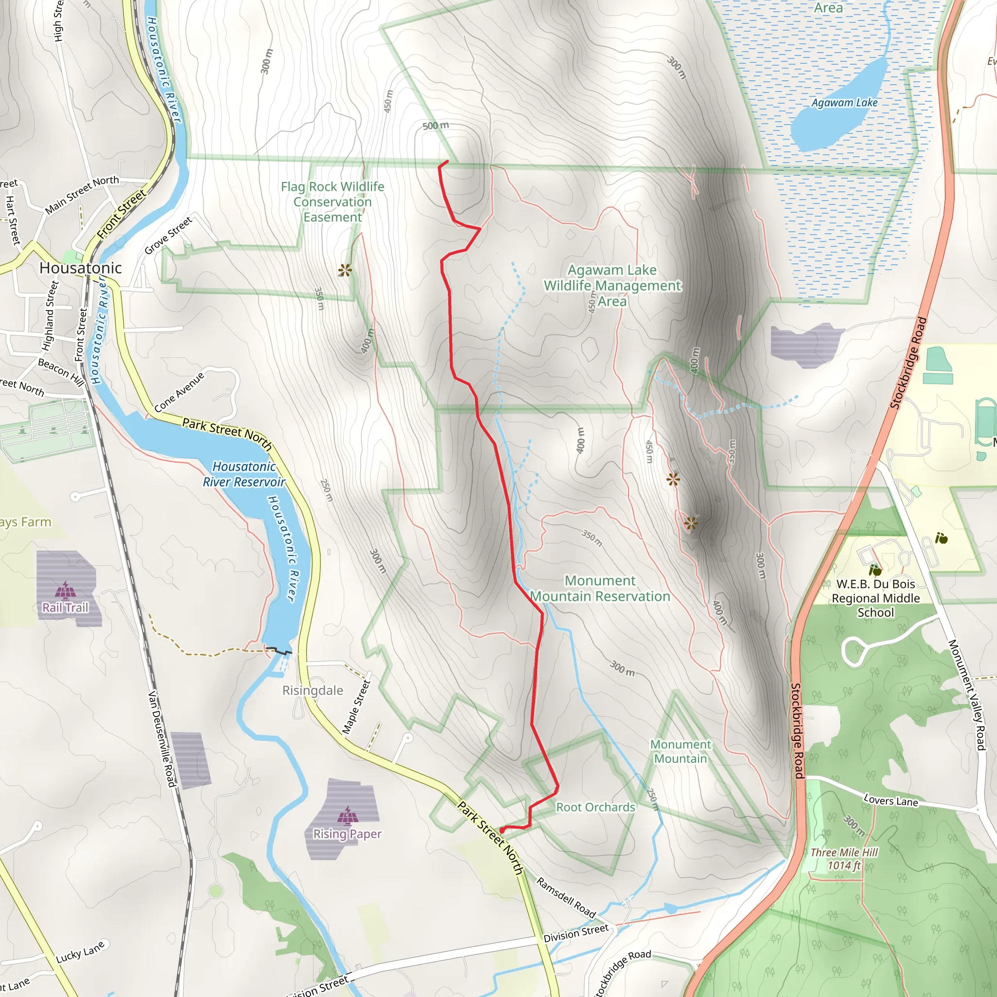 Unmaintained Trail via Willow's Trail mobile static map