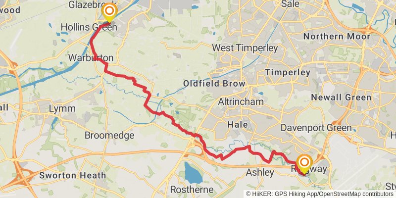 Bollin Valley Way stage 2 Map