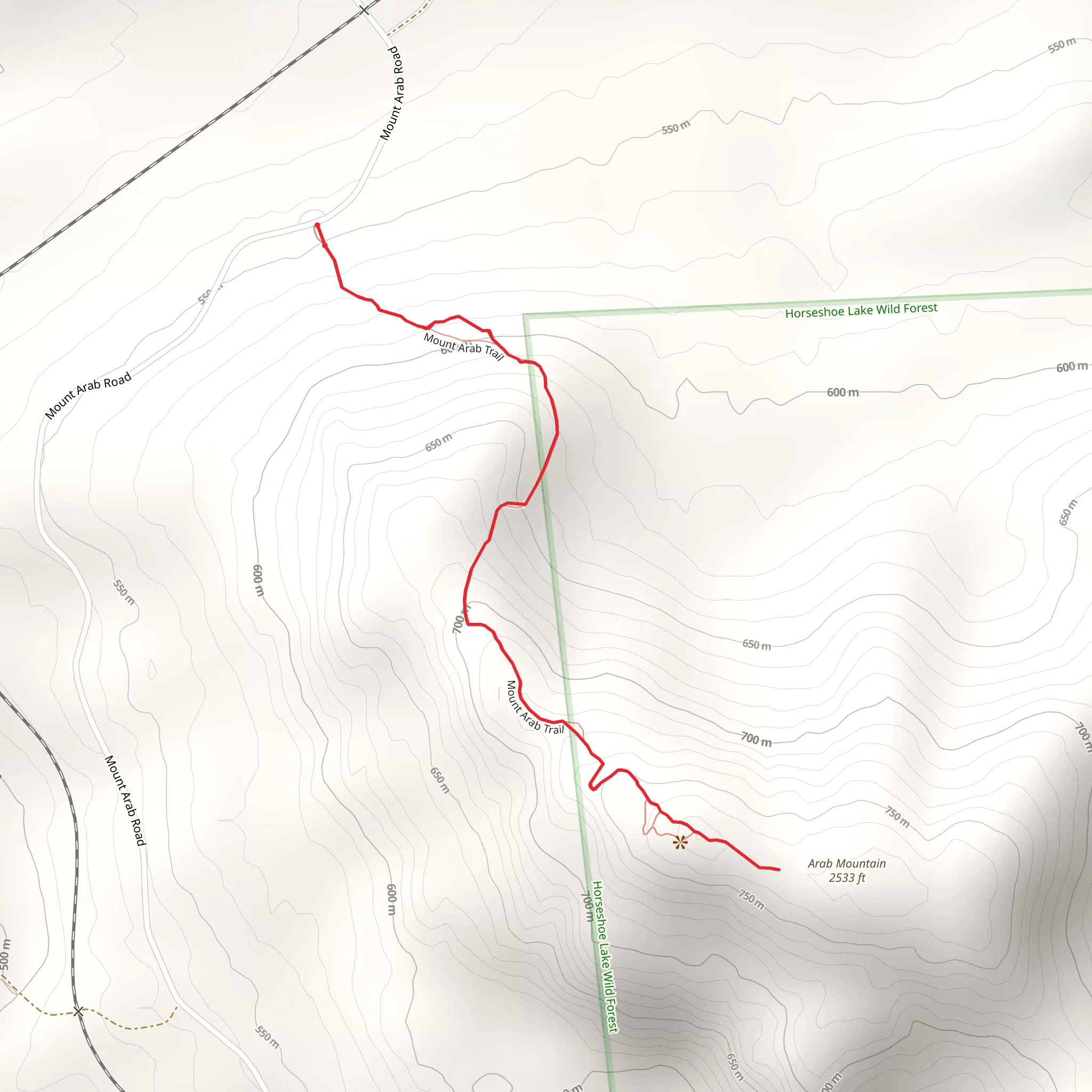 Mount Arab Trail mobile static map