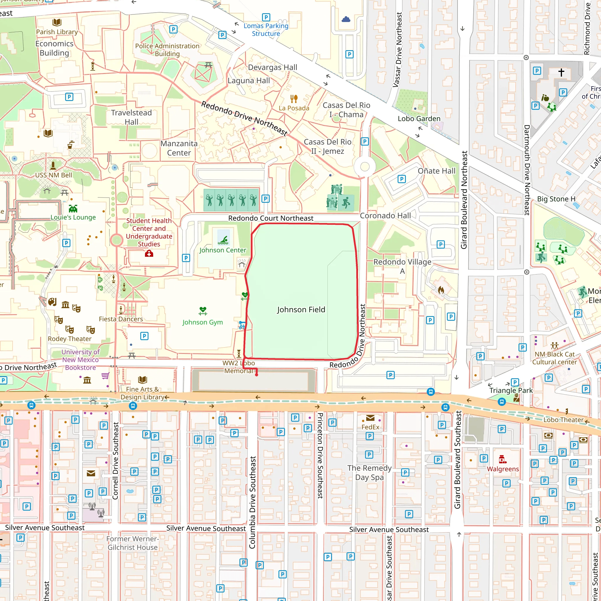 Johnson Field Loop mobile static map