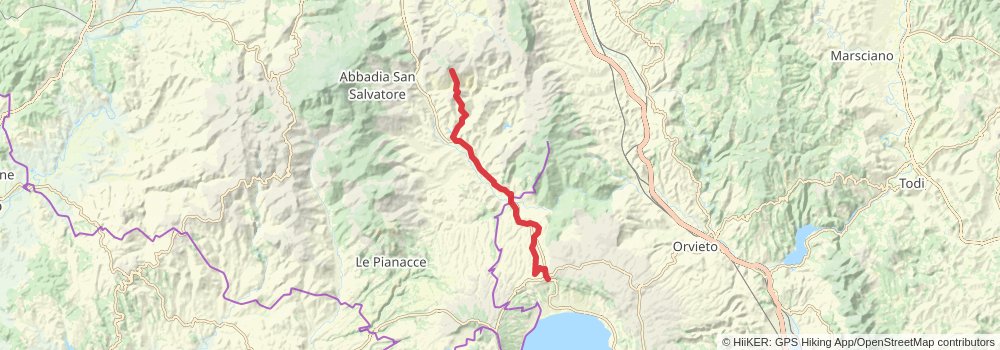 Via Francigena stage 109 Map