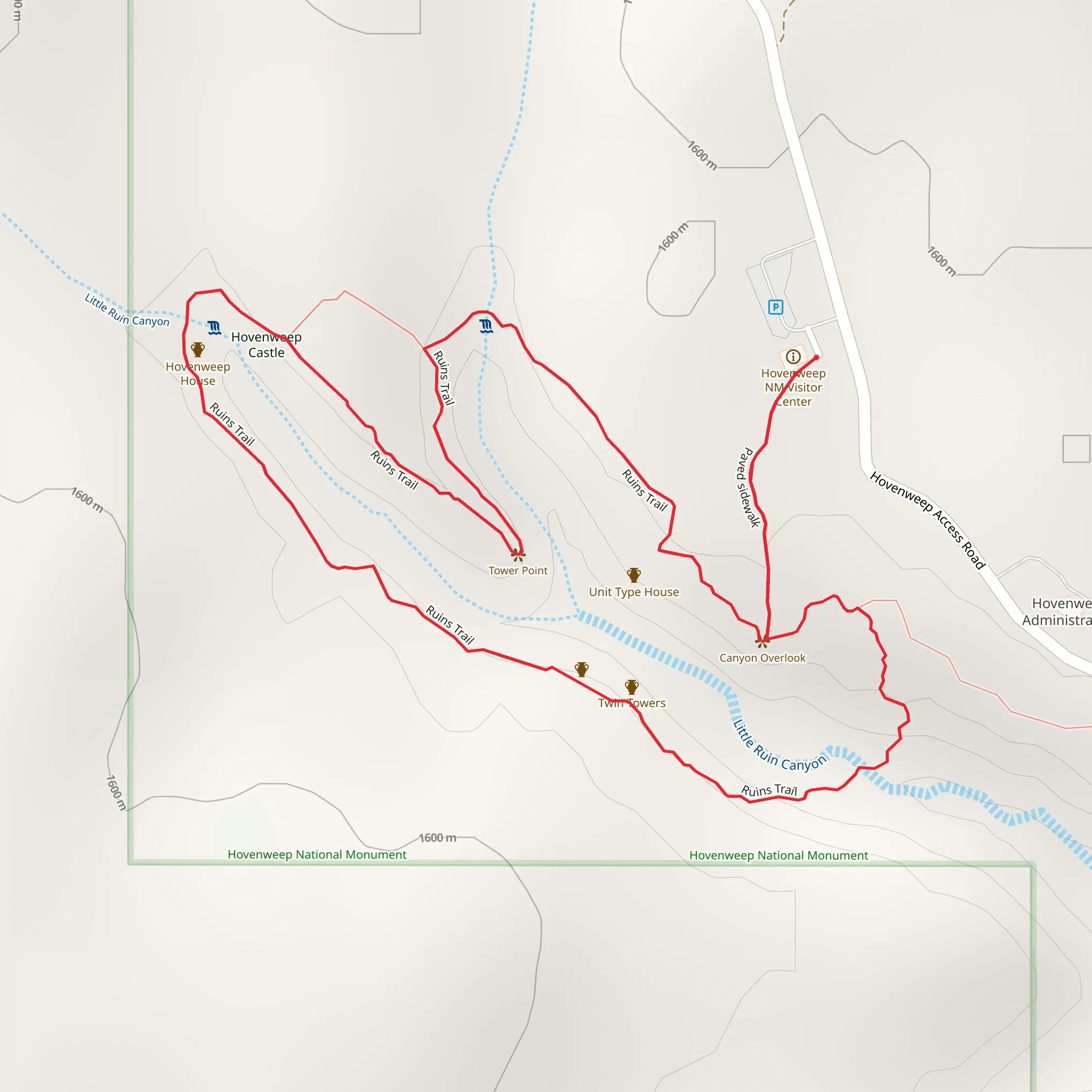 Ruins Trail mobile static map