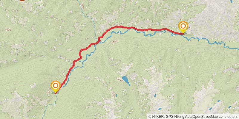 Stein Valley Traverse stage 2 Map