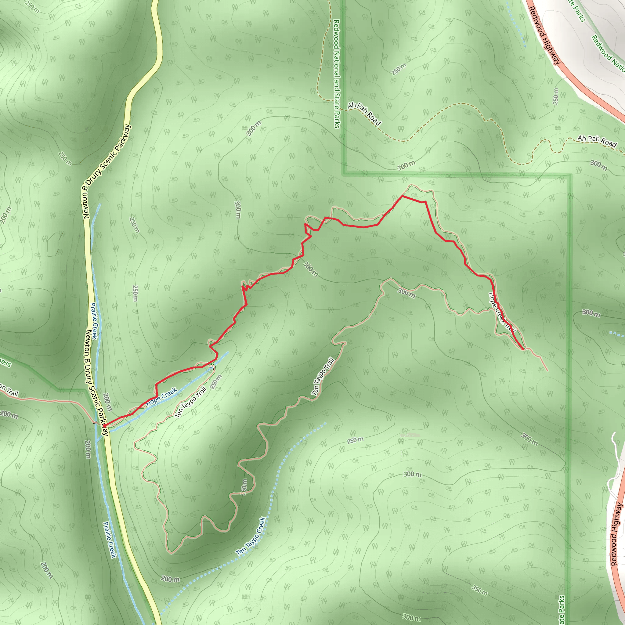 Hope Creek Trail mobile static map