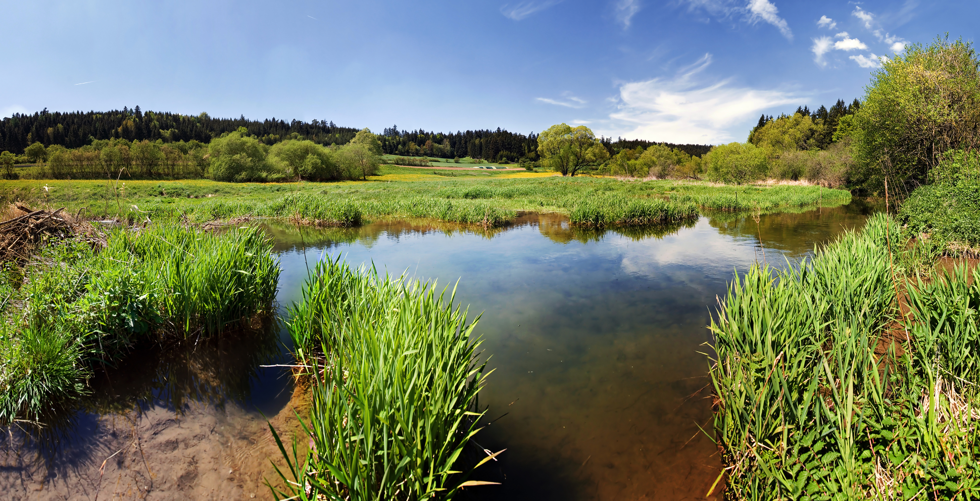 An image depicting the trail Bergischer Panoramasteig and its surrounding area.