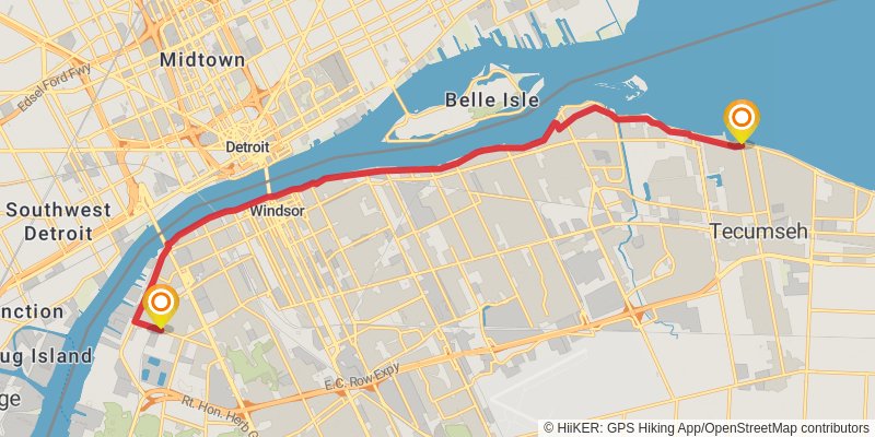 Waterfront Trail stage 58 Map