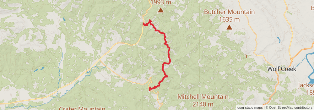 American Perimeter Trail - Rocky Mountains Primary stage 124 Map