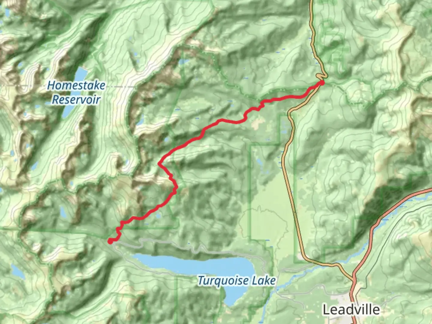 An image depicting the trail Colorado Trail from Tennessee Pass and its surrounding area.