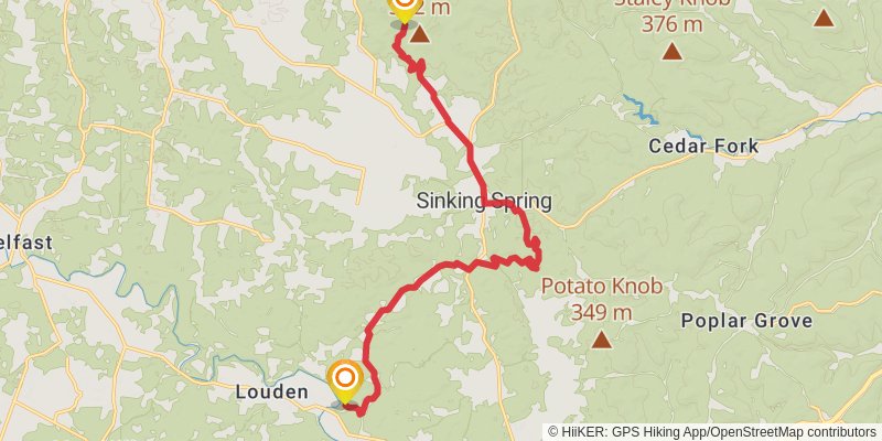 American Discovery Trail North Route stage 69 Map