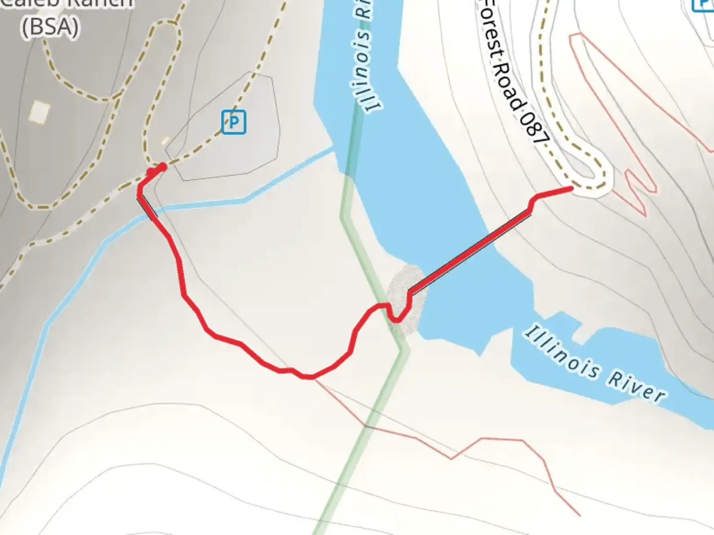 An image depicting the trail Fall Creek Trail and its surrounding area.