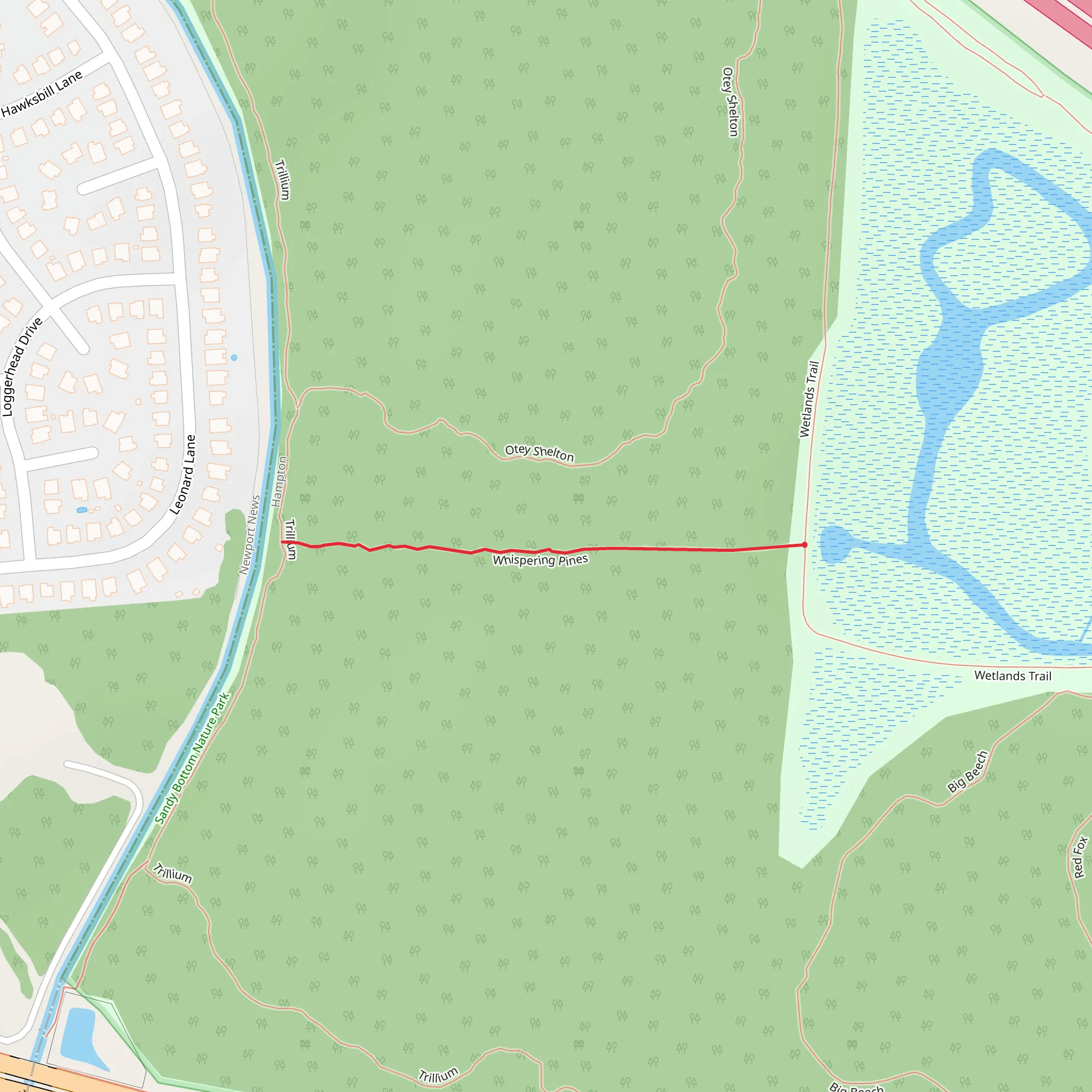 Whispering Pines mobile static map