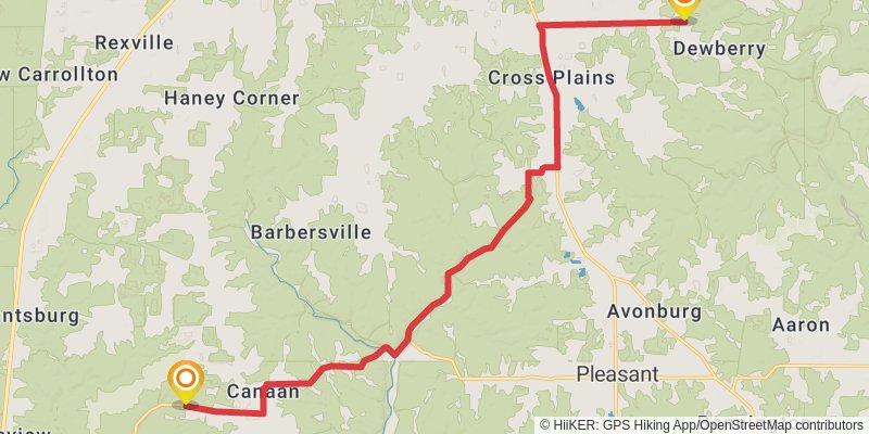 American Discovery Trail South Route - Indiana stage 4 Map
