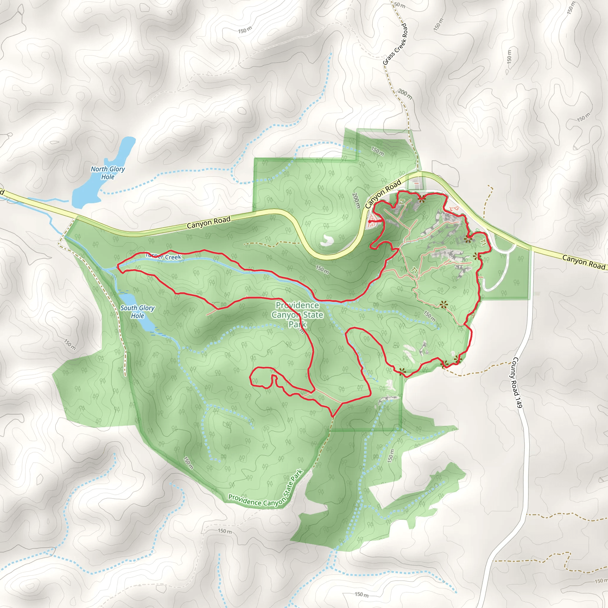 Backcountry andCanyon Loop Trail mobile static map