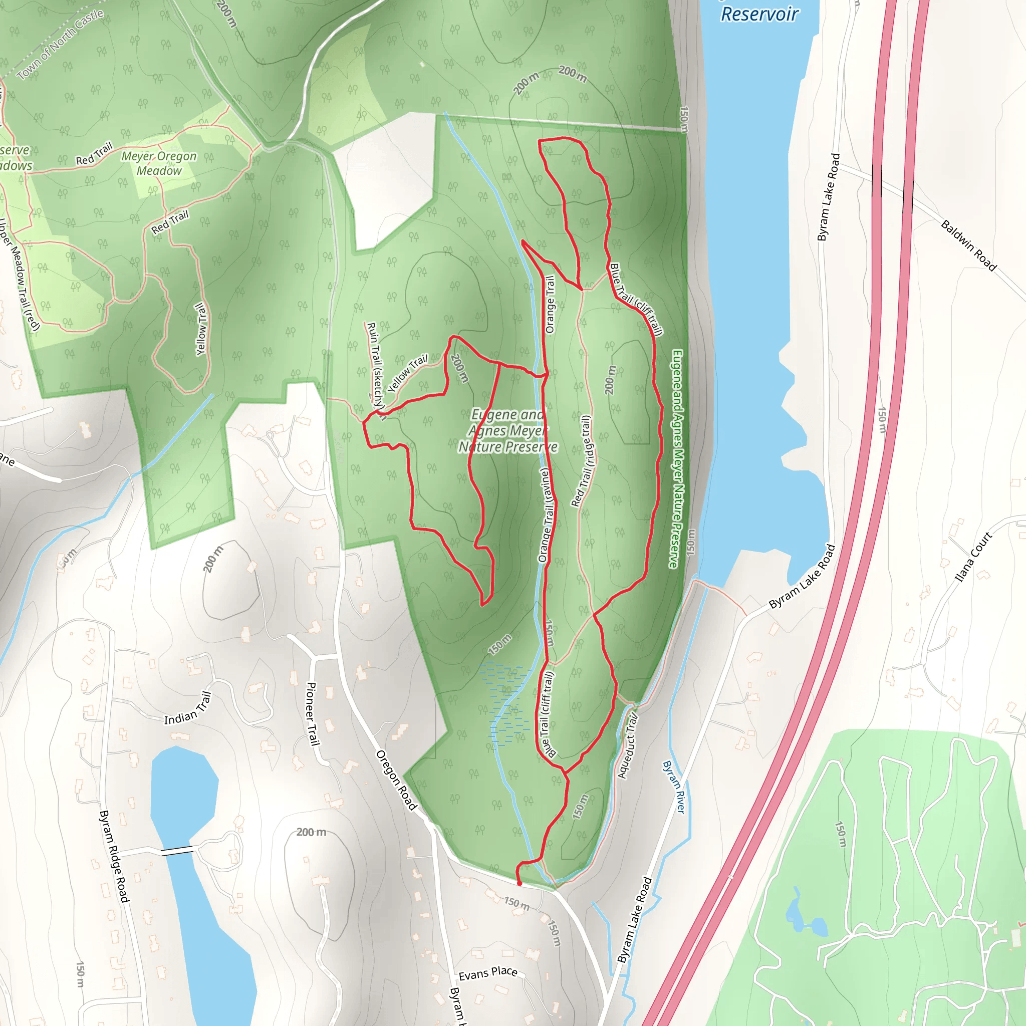 The Eugene and Agnes Meyer Nature Preserve Loop mobile static map