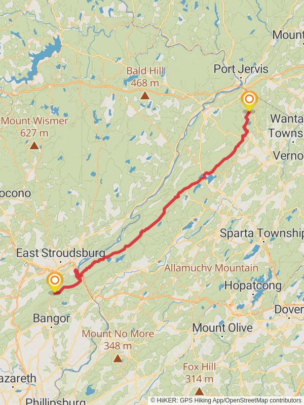 Appalachian Trail Section Hike - High Point To Fox Gap mobile static map