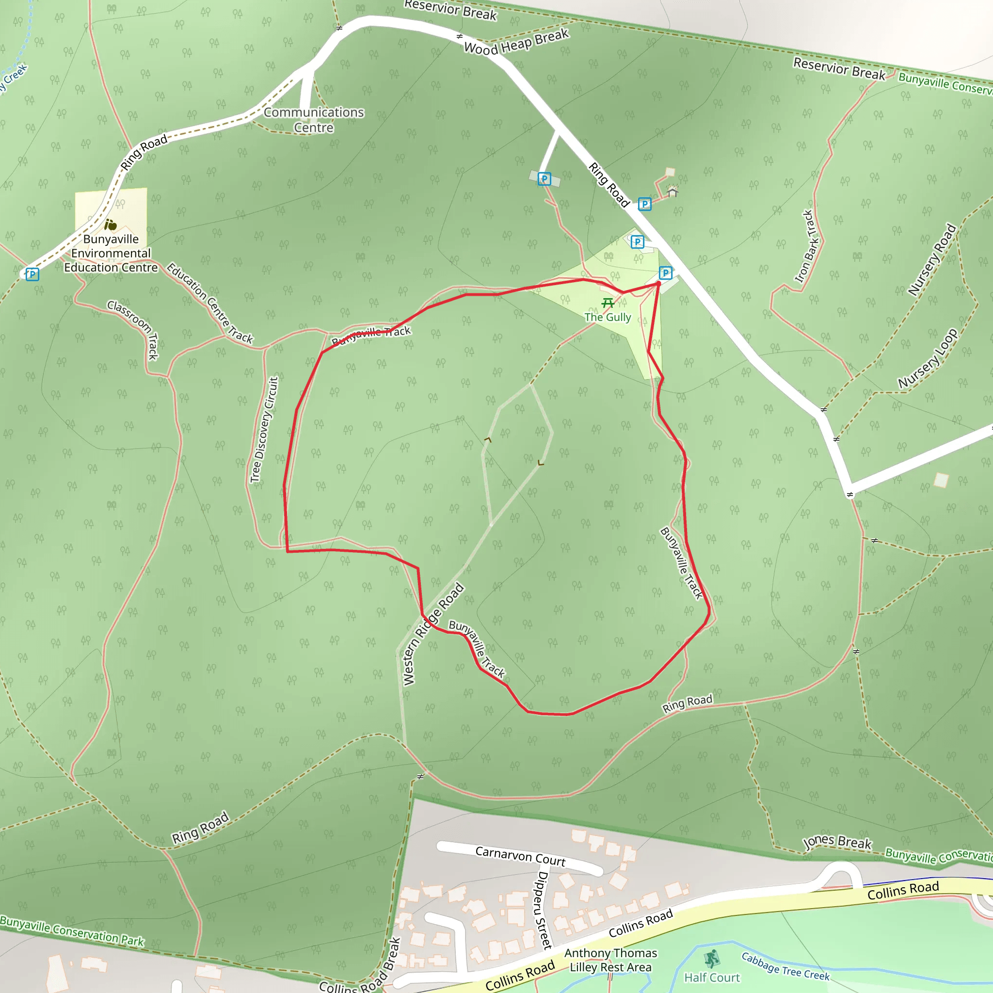 Bunyaville Track mobile static map