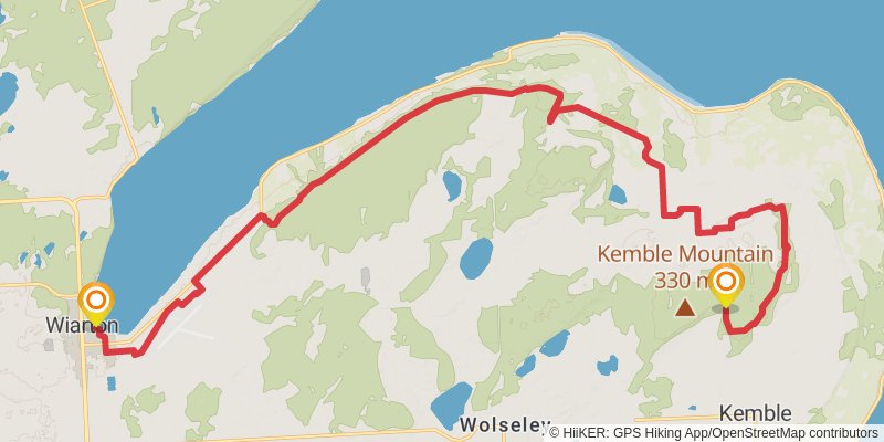 The Bruce Trail stage 38 Map