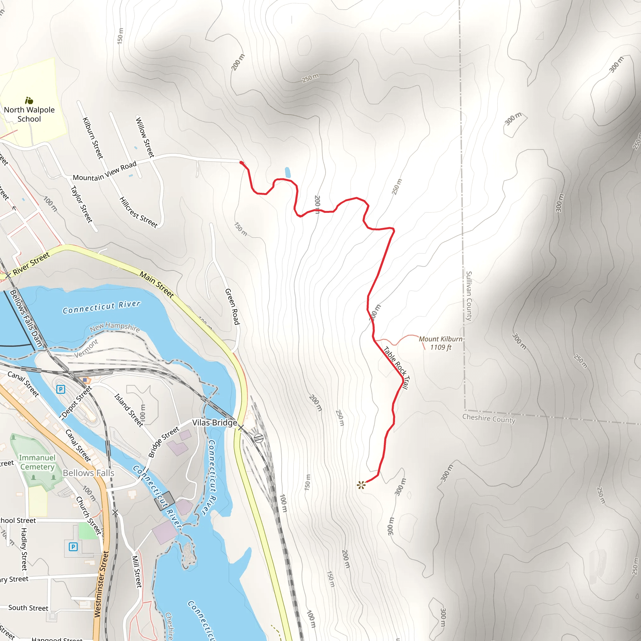 Mount Kilburn from Mountain View Road mobile static map