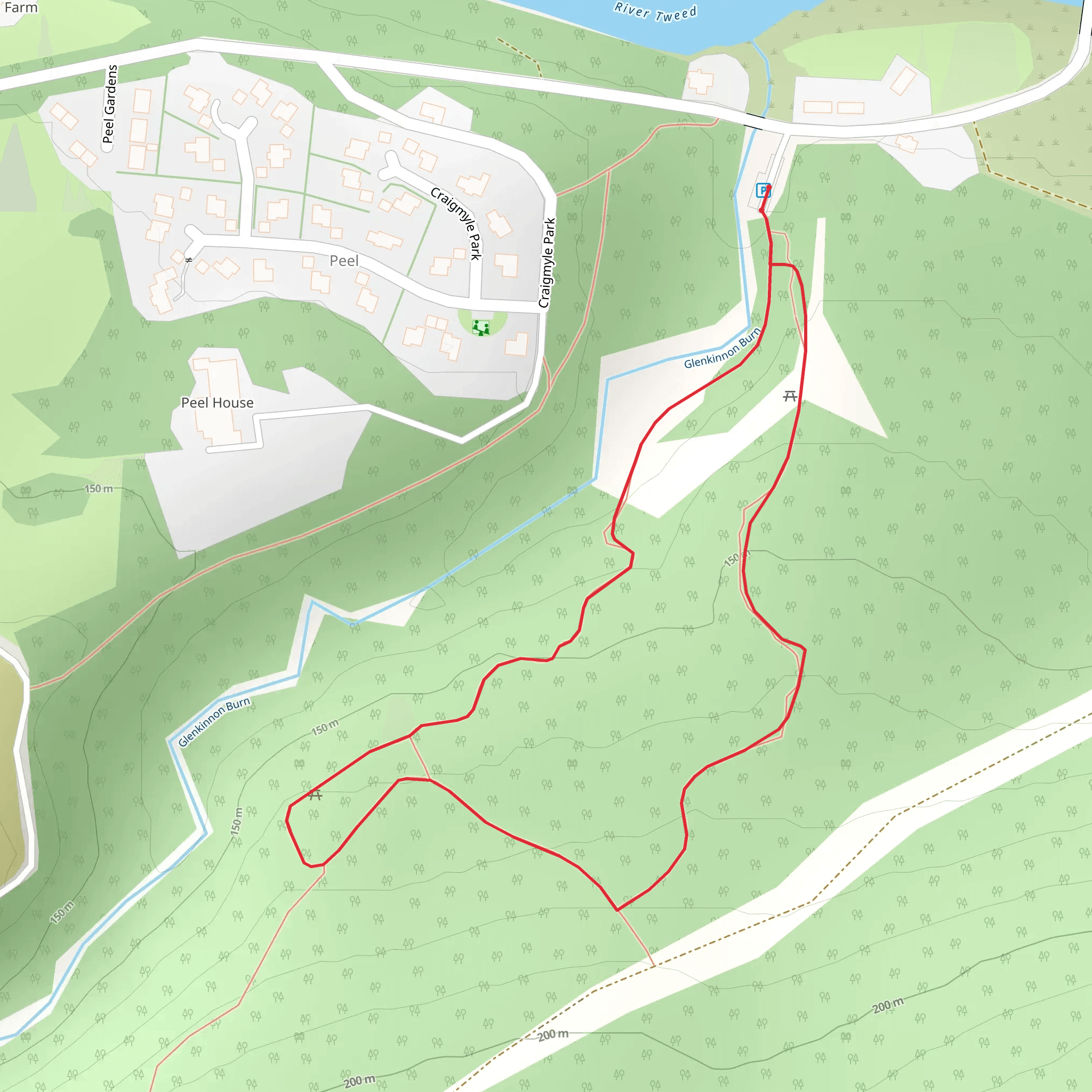 Glenkinnon Biodiversity Park Loop Trail mobile static map