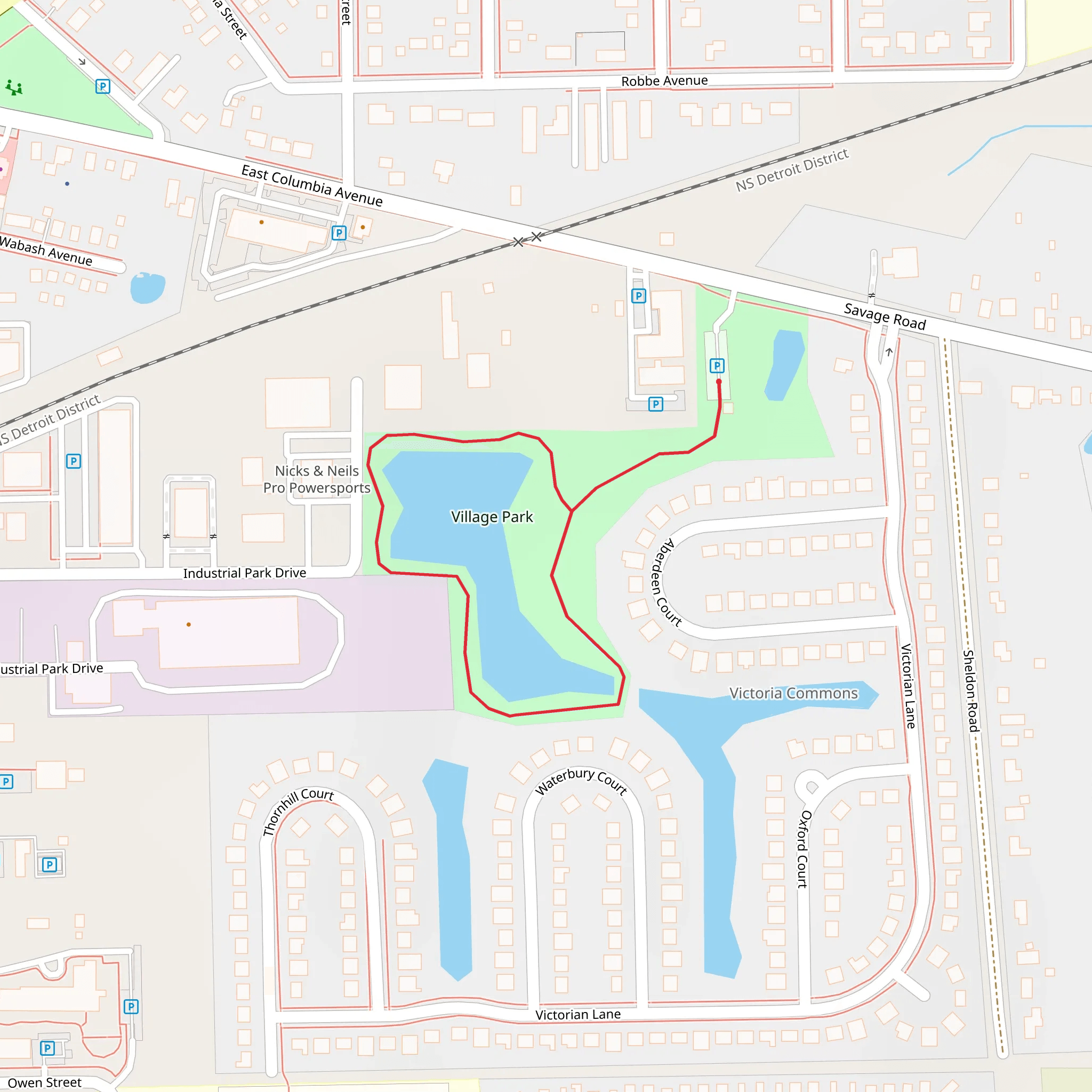 Village Park Loop mobile static map
