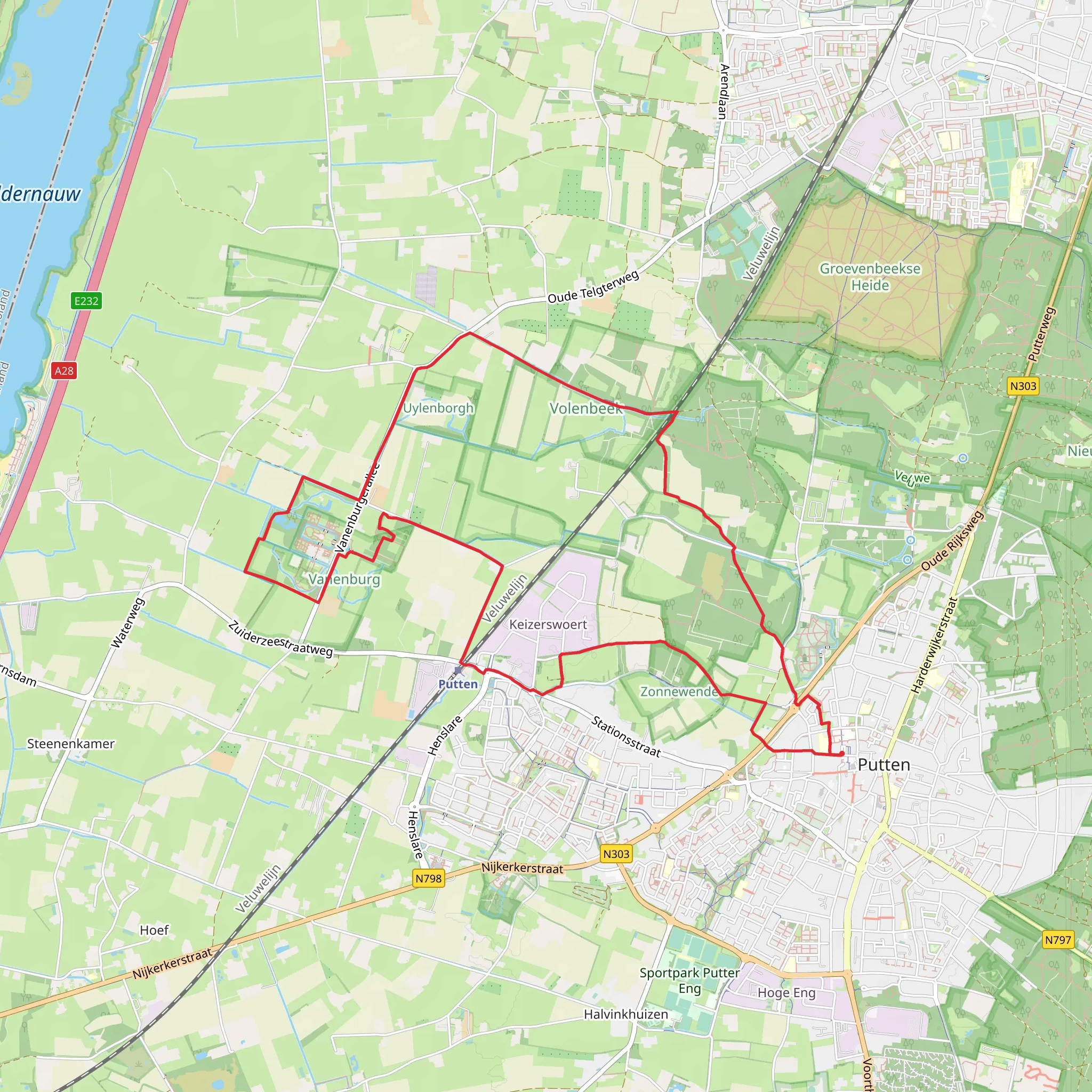 Norderpad Loop mobile static map