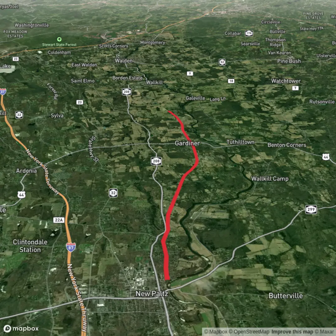 An image depicting the trail Wallkill Valley Hiking Trail and its surrounding area.