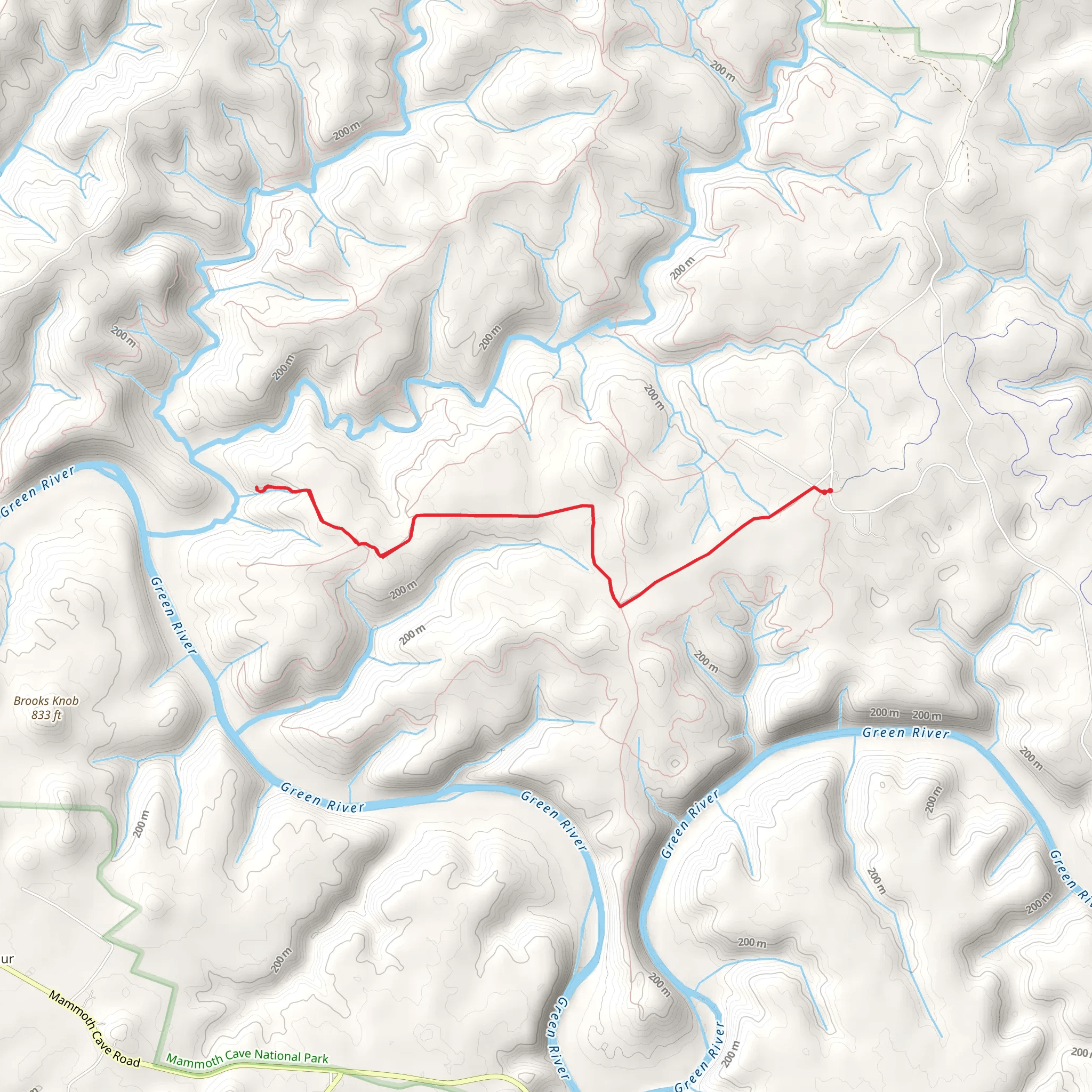 Bluffs Campsite Access via Buffalo Creek Trail mobile static map