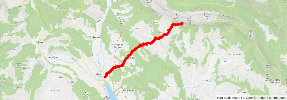 Ainsa - Hermitage of Espelunga PR HU 43 stage 2 Map