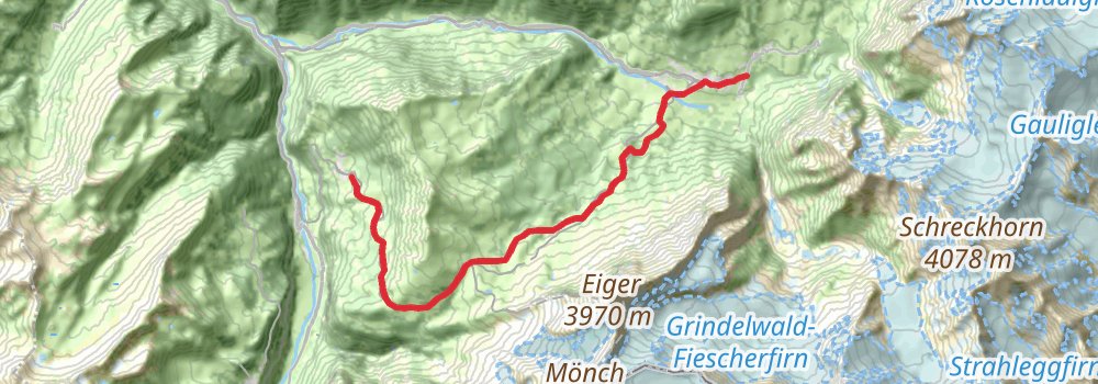 Via Alpina - Green Trail stage 16 Map