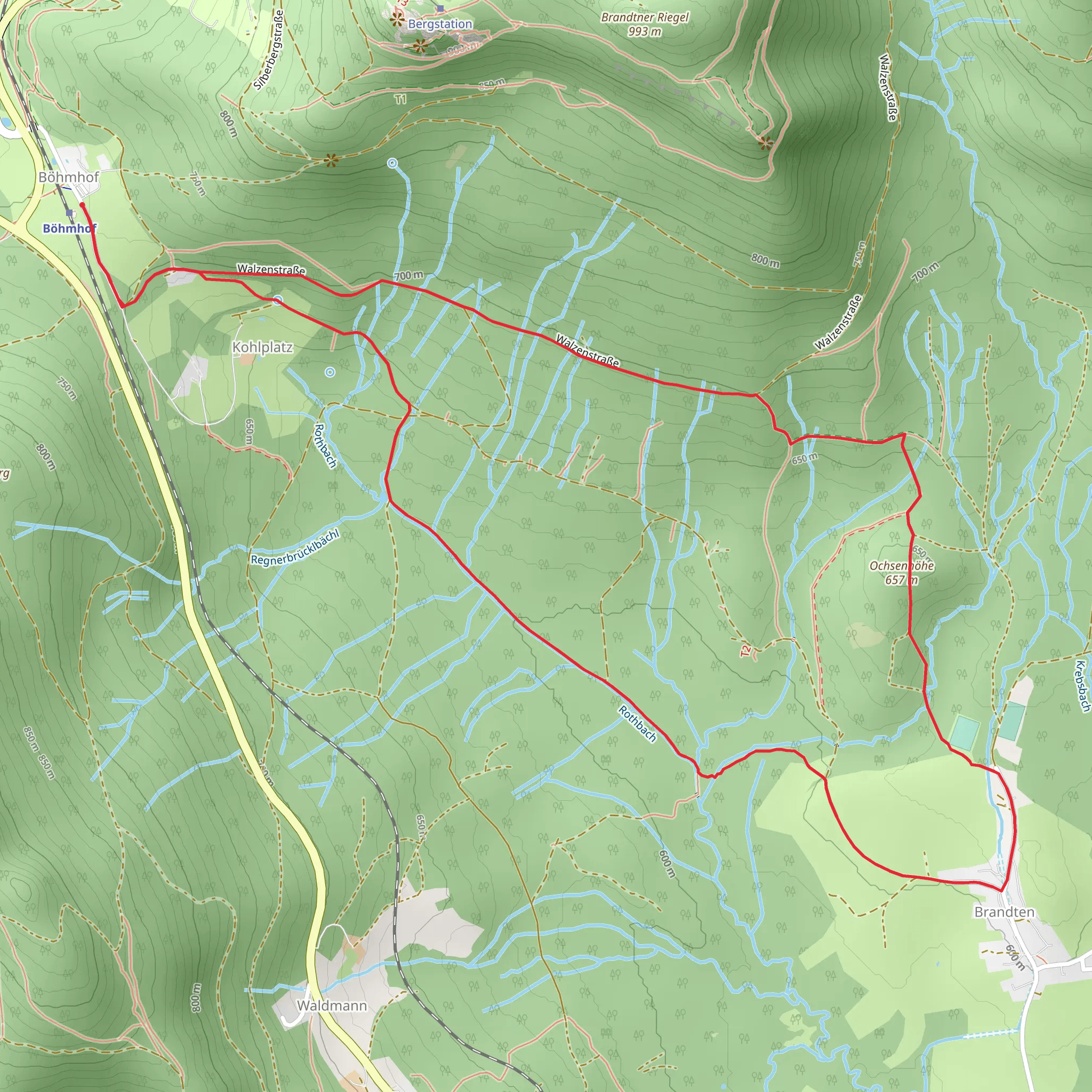 Böhmhof and Ochsenhohe Loop mobile static map