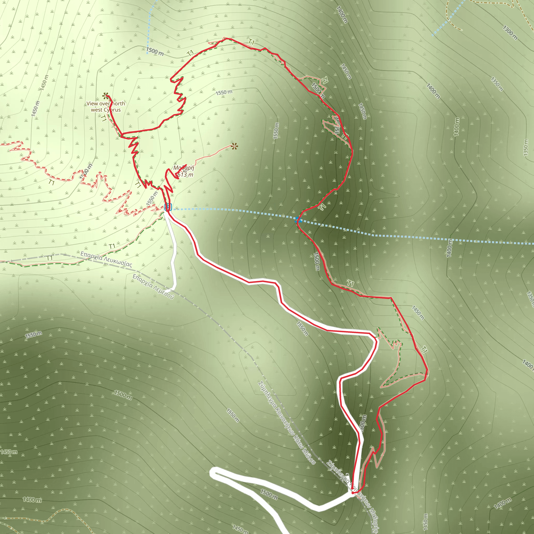 Teisia tis Madaris Trail mobile static map
