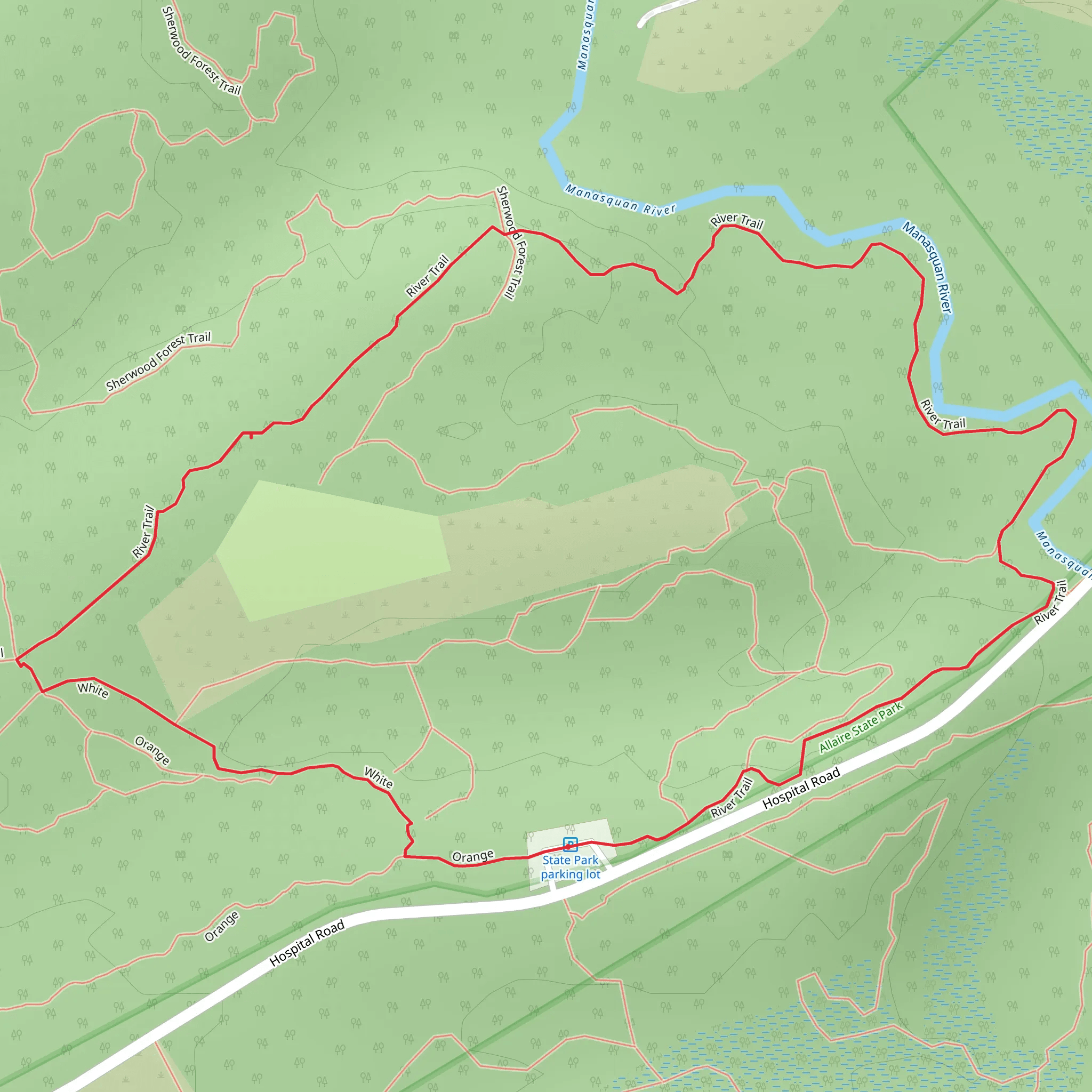 River Loop Trail mobile static map
