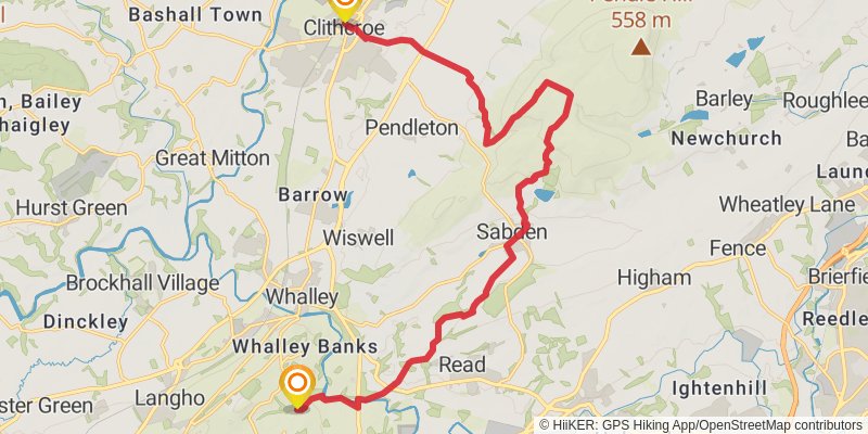 Liverpool South Parkway to Walney Island Walk stage 12 Map