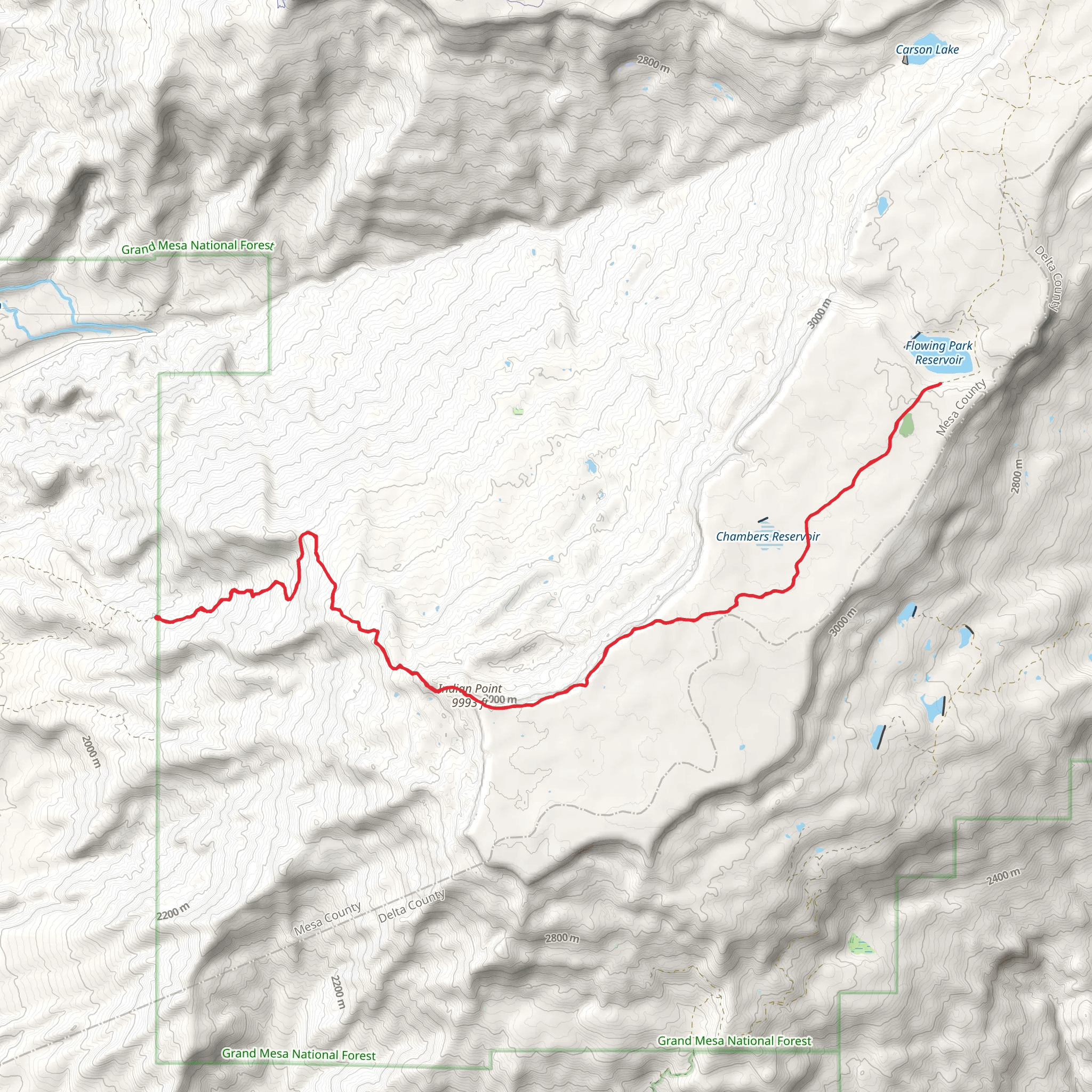 Indian Point Trail mobile static map