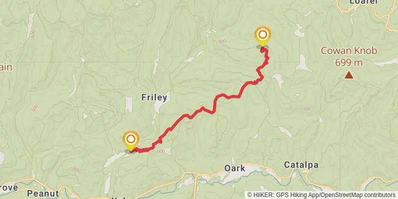 Ozark Highlands Trail stage 6 Map