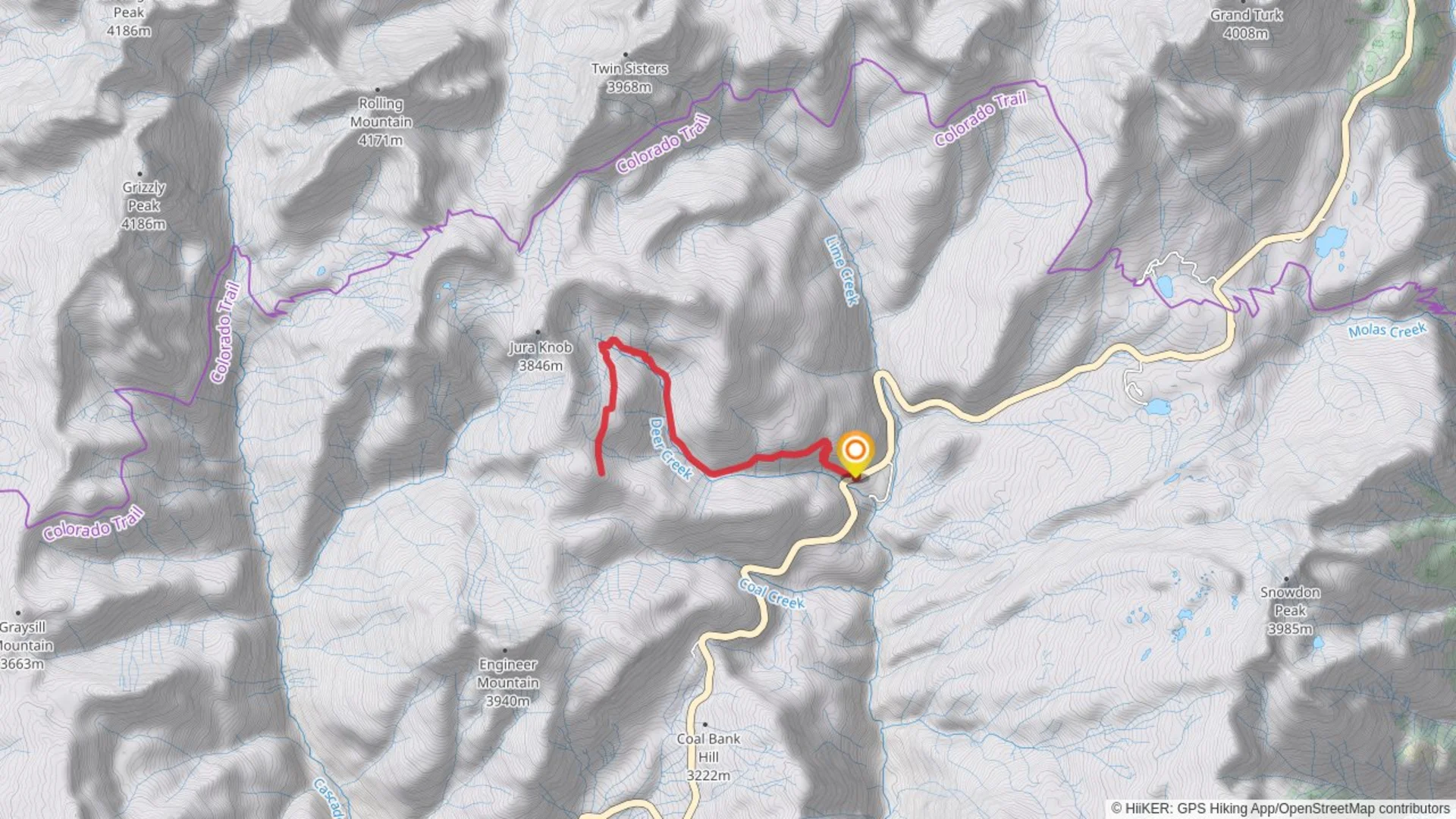 An image depicting the trail Deer Creek Trail and its surrounding area.