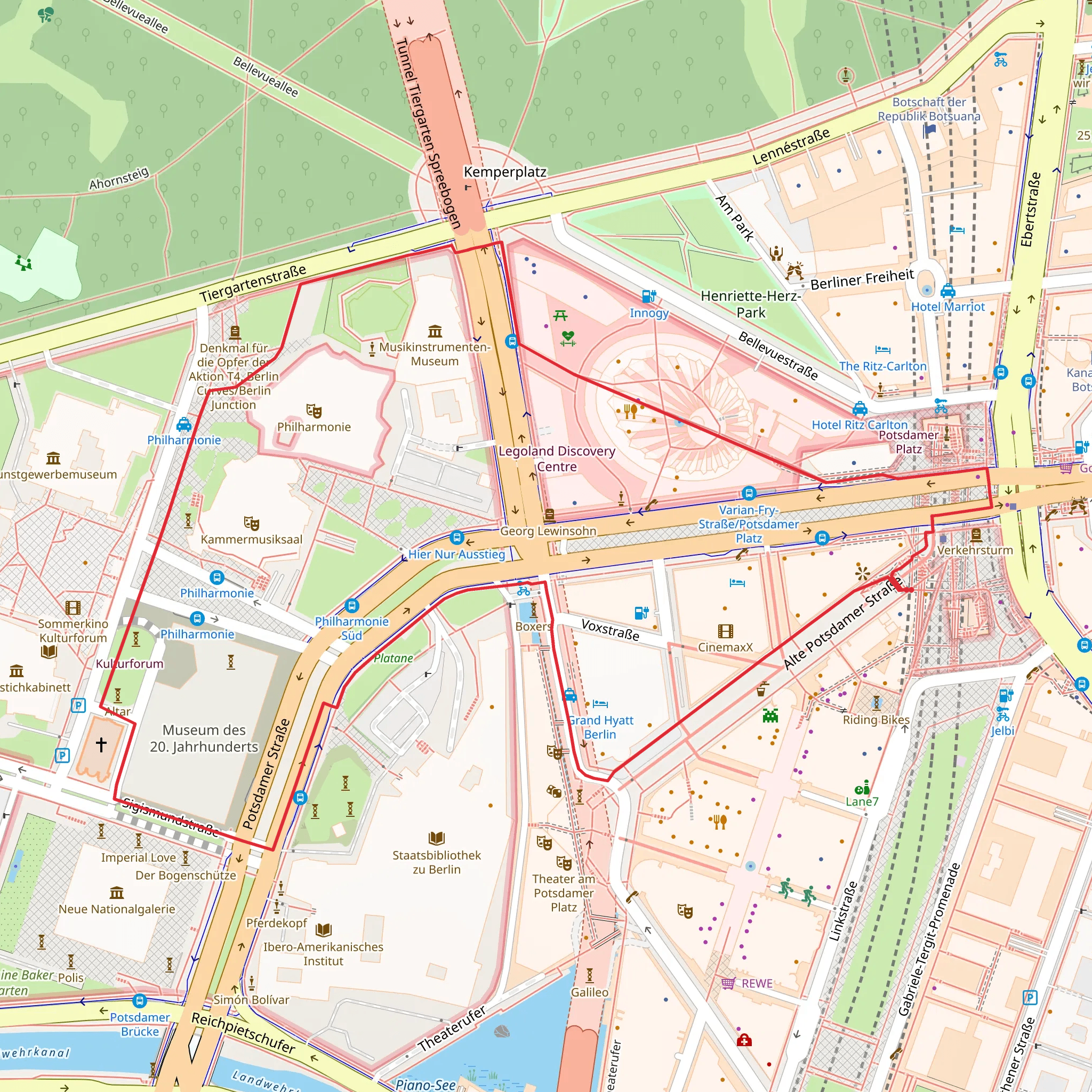 The Center at Potsdamer Platz Loop mobile static map